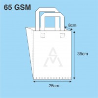 tas spunbond press bawah lipat samping 65 gsm 25x35x8cm per lusin