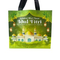 Tas parcel lebaran laminasi 30x35x10cm full color, tahan air, tebal
