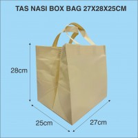 tas box bag automatic tas spunbond tote bag mirip mcd 28x30x25cm