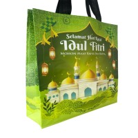 Tas parcel lebaran laminasi 30x35x10cm full color, tahan air, tebal