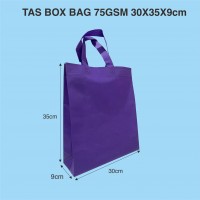 Goodie Bag Spunbond Press Handle Box Bag 30x35x10cm 75gsm Tas Press Box dengan Tali